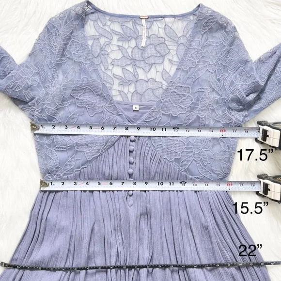 SOLD-Free People Embroidered Lace Crinkle Tunic Dress - Picture 12 of 13